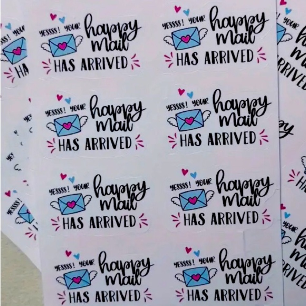 100 Piece Happy Mail Sticker Sheets